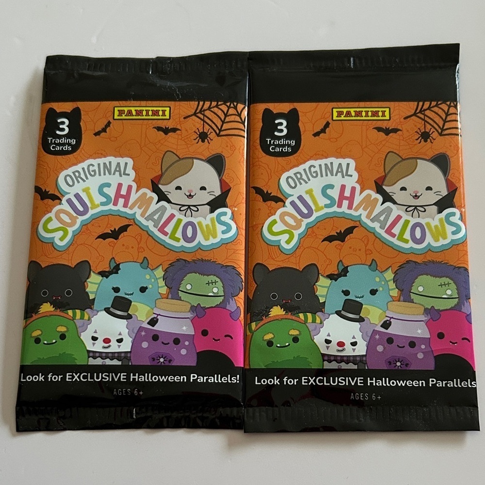 Panini Squishmallows Halloween Trading Cards Pack of 2!